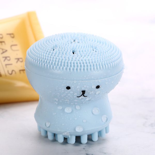 

lovely cute ocs shape silicone facial cleaning brush deep pore cleaning exfoliator face washing skin care 152 g2