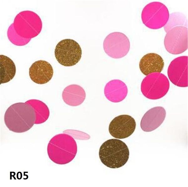 

розовый белый многоцветный sparkle круглый круг бумага гирлянда флора струна свадьба день рождения детское душевая вечеринка украшения для в