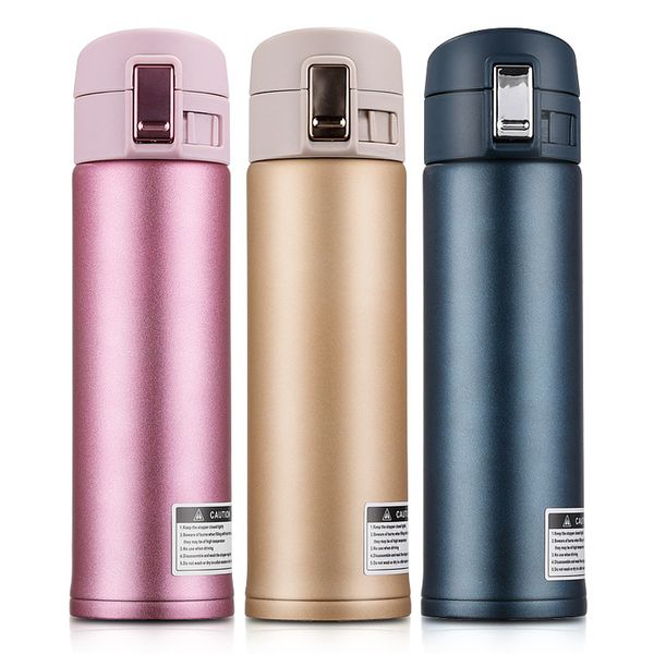 

304 stainless steel vacuum flasks bounce cups portable car business water bottles 500ml fashion bounce cup botttle vtky2337