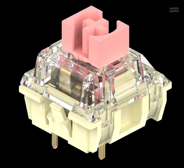 

ttc gold pink keyswitch for customized mechanical keyboard compatible with mx series switch dustproof 3pin 37g1