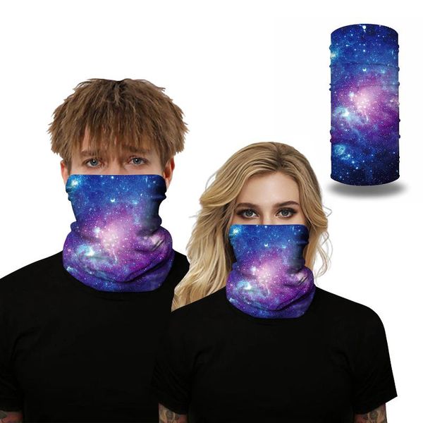 

3d starry sky print magic scarf scarves neck face mask men women fashion scarf seamless bandana windproof headwear outdoor, Blue;gray