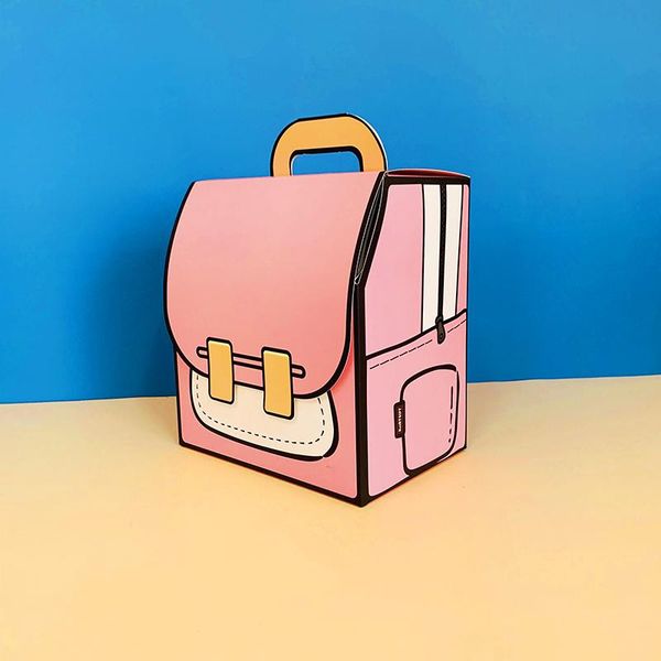 

lbsisi life 3pcs school paper bage bags candy cookies закуска упаковка baby детский дня новогодние подарочные украшения розовый синий портат