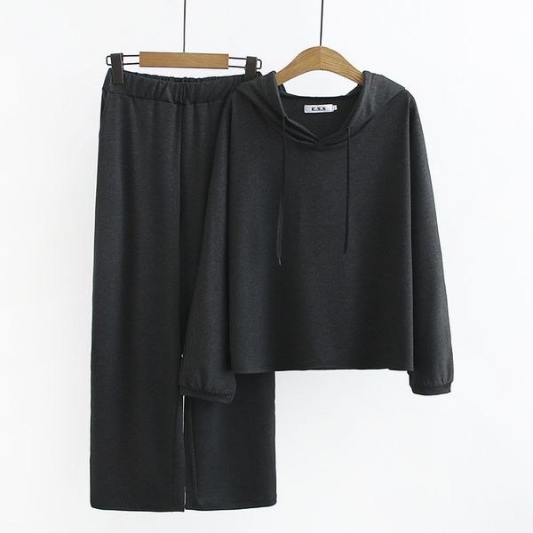 

2021 new slim and quick-drying cotton leisure sports 2-piece suit jxtr, Gray