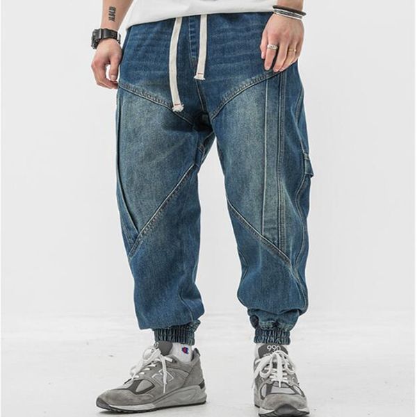 

2021 japan south korea denim-style denim altered pants designer streetwear hip hop jeans zmqv, Blue