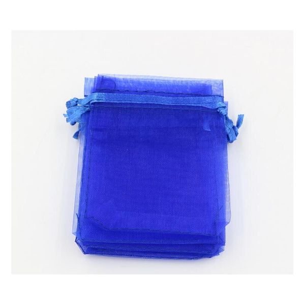 royal blue 7x9cm 9x11cm 13x18cm organza jewelry gift pouch bags for wedding favors,bead bbyqhx bde_home, Pink;blue