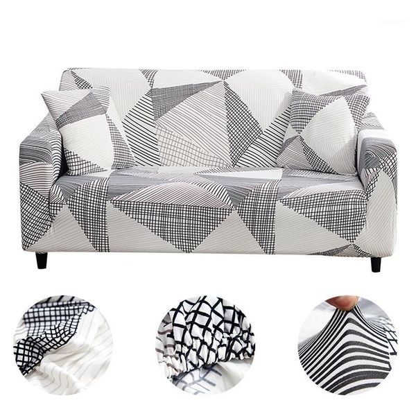 

chair covers home sofa couch slipcovers plaid stretch cover for living room modern tight wrap 1/2/3/4 seater1