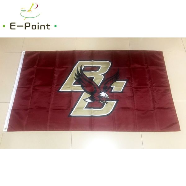 NCAA Boston College Eagles Flag 3 * 5FT (90 см * 150см) Полиэстер Флаг Баннер Украшение Летающий Главная Сад Флаг Праздничные подарки