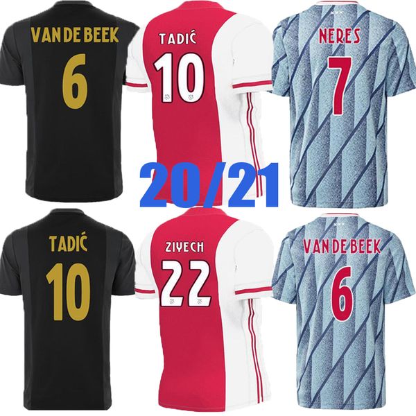 

2021 ajax 20 21 soccer jerseys 2020 kudus antony blind promes tadic neres cruyff football shirts away third 50th, Black