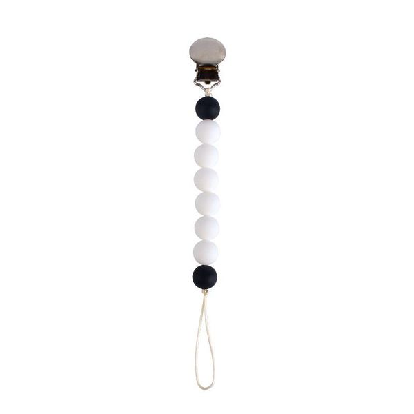 

classic black and white baby pacifier clips holder food grade sile dummy nipple chain classic black q wmtxgh