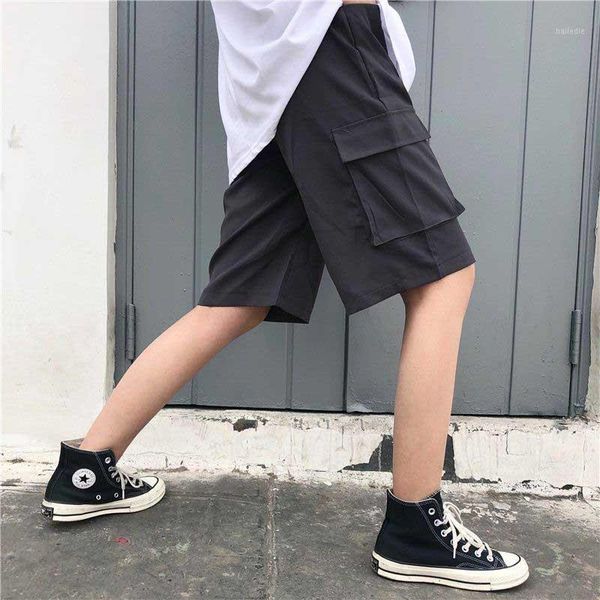 

hip hop casual pocket cargo short fashion ulzzang vintage new large size loose female american couple harajuku shorts1, White;black