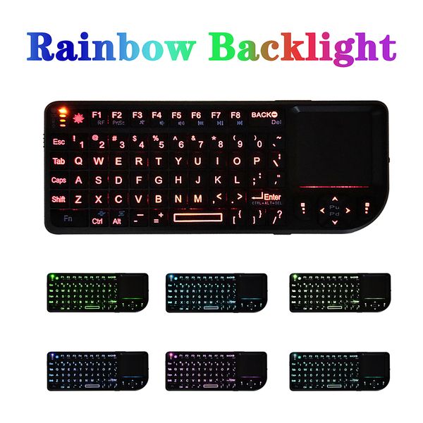 

spanish/russian/english 3 in 1 mini handheld 2.4g rf wireless keyboard with touchpad mouse for pc notebook smart tv box