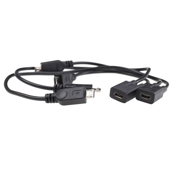 Micro USB da 1 femmina a 2 cavi di ricarica dati maschio Cavo di prolunga Y Cavo splitter per LG Blackberry Nokia Android Phone