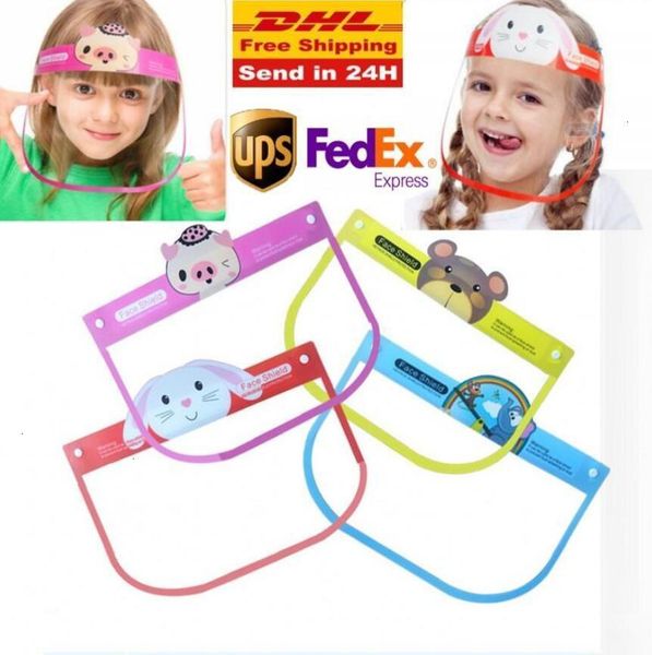 

factory dhl kids full face anti-fog transparent protective mask protection prevent splashing shield party