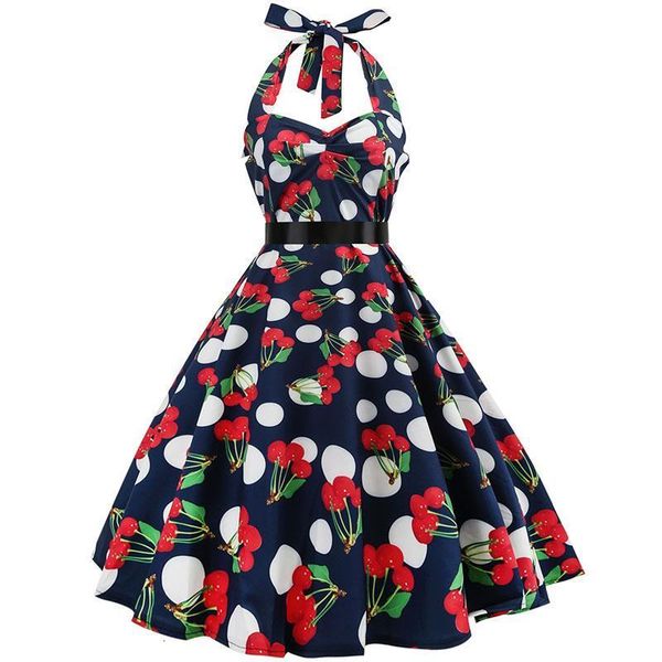 

women polka dot dress big swing vestidos robe casual prom rockabilly party dress 50s 60s pinup vintage dresses, Black;gray