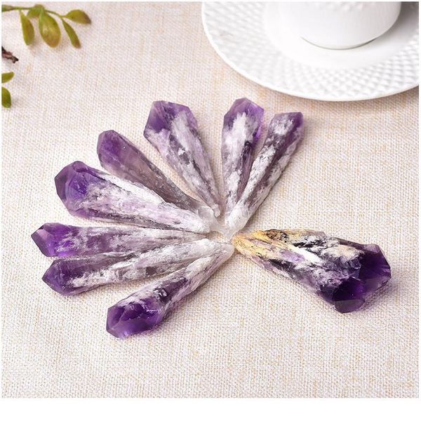 

1pc natural amethyst quartz cluster crystal wand point raw crystals mineral specimen healing stone home decoration o qylntp, Black