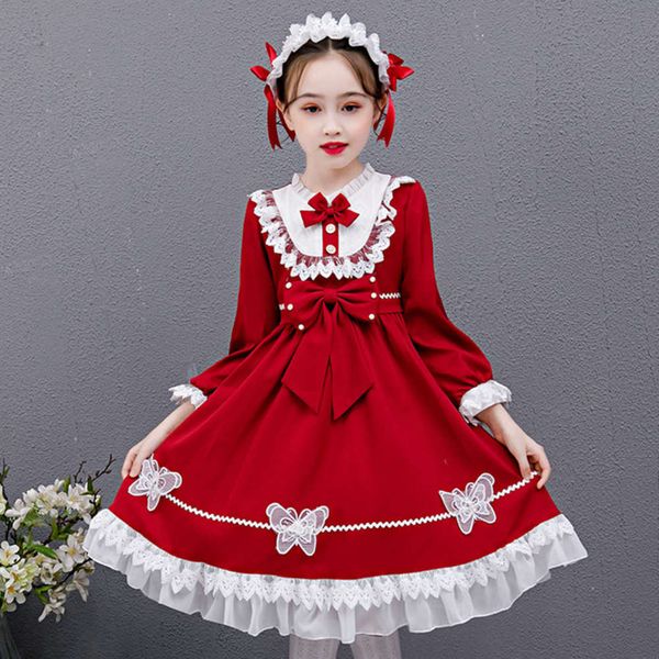 

in lolita princs drs new girls' autumn and winter xmluqrtu, Red;yellow