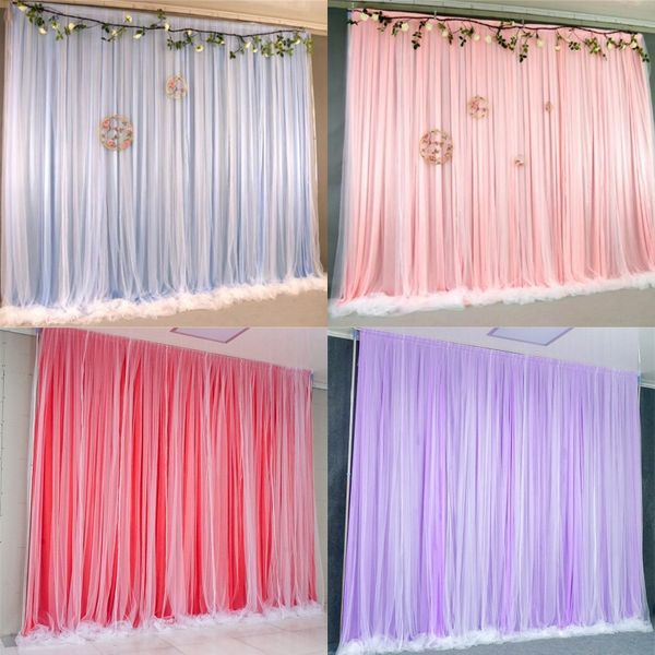 

double deck gauze cloth birthday scene layout background gauzes wedding centerpieces white backgrounds bottoming cloth new arrival 168xj5 l1