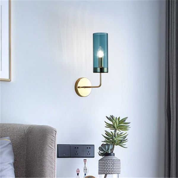 

wall lamp nordic loft minimalist style glass light living room bedroom background balcony aisle bedside 1/2 head