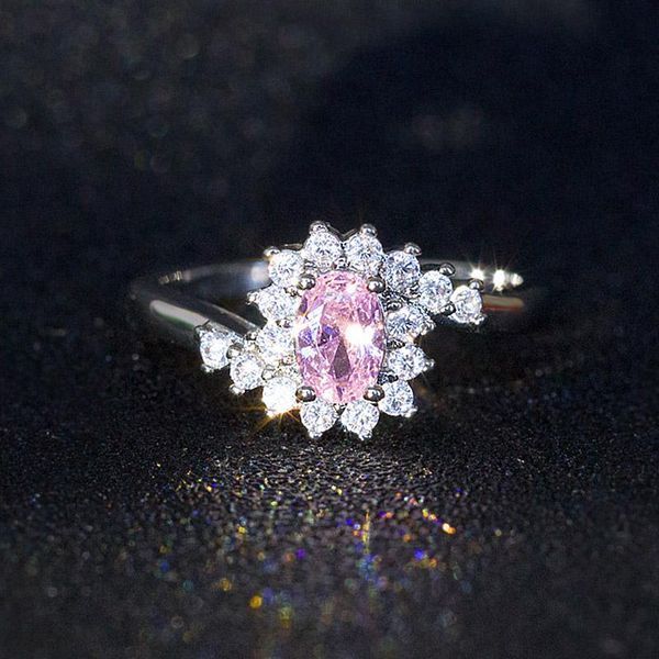 

ustar colorful oval cubic zirconia wedding rings for women shiny cz crystals engagement rings female fashion jewelry anel, Slivery;golden