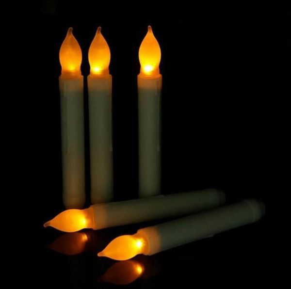 Candele a LED a cono Candela conica elettronica a batteria senza fiamma per decorazioni per matrimoni, feste di compleanno SN4965