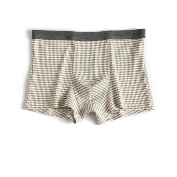 

asia style underwear boxer shorts cotton men's underwear thread striped male men boxers soft stretch big size boxer 33401, Black;white