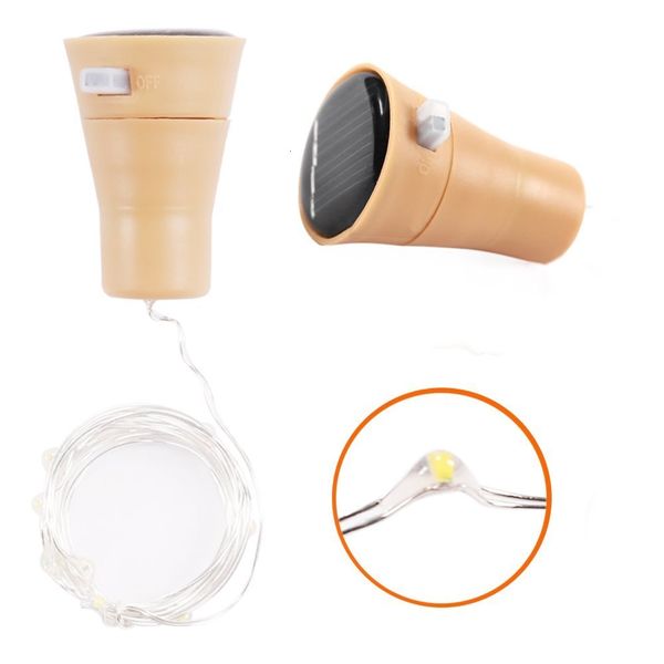 

ser holiday bottle lighting wine 10 led solar copper fairy strip wire outdoor party decoration novelty night lamp co