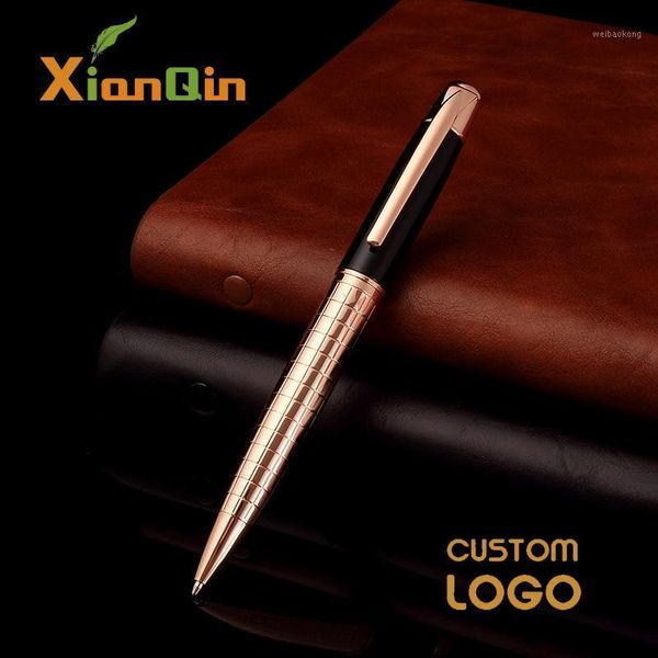 Personalisierter Geschenkstift Metallstift 1,0 mm schwarze Tinte Kundenspezifische Kugelschreiber Gravieren Sie den Firmennamen Schulbürobedarf1