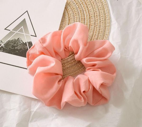 

20 color women girls chiffon solid sweet elastic ring hair ties accessories ponytail holder hairbands rubber band scrunc