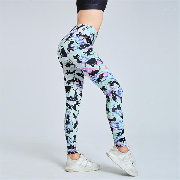 

yoga outfits women pants cat digital printing sport gym leggings peach hip fitness tights sportswear bodybuilding running leggings1, White;red