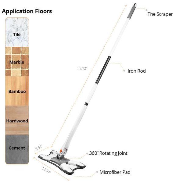 

deko x-type microfiber ploe mop ткань сменная рука бесплатная очиститель умывальник плоская сварка уборка дома инструмент ручной экструзию л