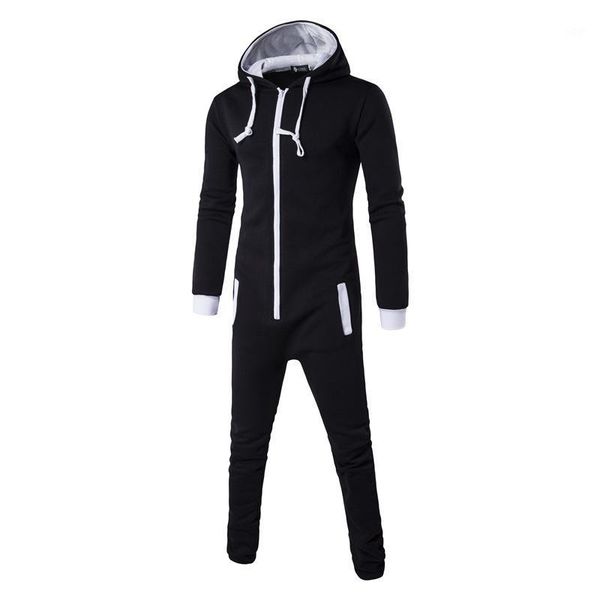 

fdwerynh 2018 casual tracksuit jumpsuit mens overalls long sleeve sweatshirt hoodies casual long pants romper for male overalls1, Gray
