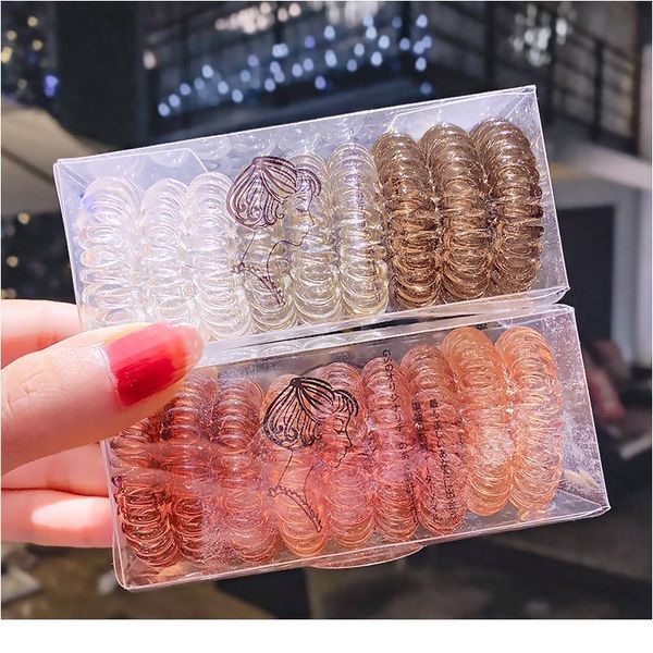 

9pcs/set women girls cute colorful telephone line elastic hair bands ponytail holder scrunchie tie gum fashion hair acc qylpky