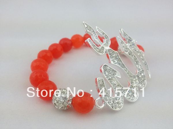 

charm bracelets agat crystals pave bracelet muslim yh-ab23, Golden;silver