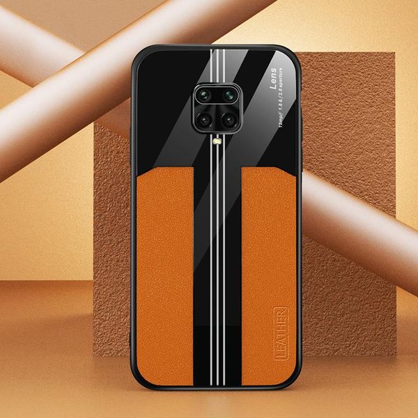 

luxury leather silicone phone case for xiaomi mi 10 9 8 t lite redmi note 10x 8 pro ultra-thin skin plexiglass cover wmtgpd yyysports