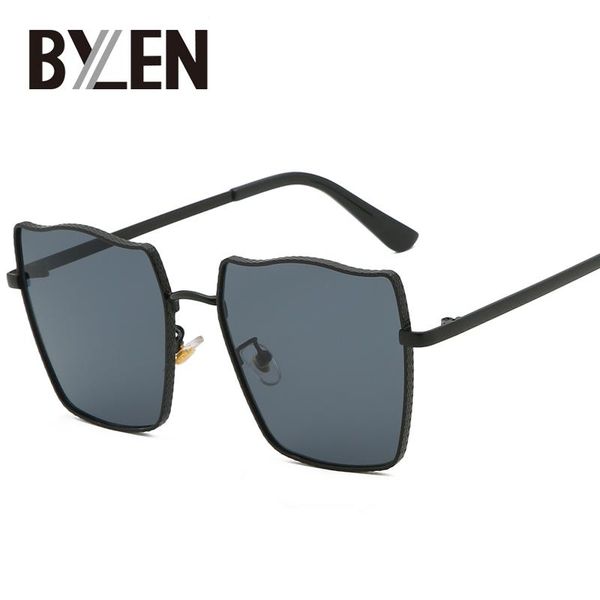 

sunglasses vintage square women retro big alloy frame brand designer female sunglass gradient black sun glasses uv400, White;black