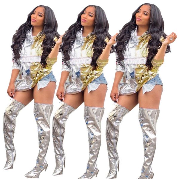 

2019 women's fashion casual stitching hg5166 elastic t-shirt, Black;gray