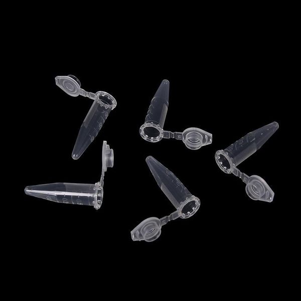 

50pcs 0.5 ml plastic lab centrifuge tube test tube vial with snap cap centrifuge tube container for sample storage lab bbylie