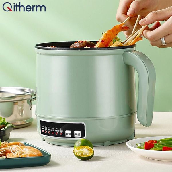 

220v/110v multifunction electric cooking machine 1/2 layer stainless steel rice cooker ot noodles steamer heating pot