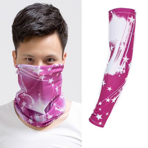 

sleeve ice silk sunscreen + face summer mask combination anti-ultraviolet quick-drying outdoor equipment t2i5953