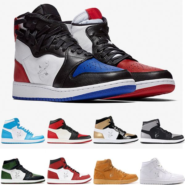 

mens 3 bred toe chicago og 1s game royal blue pine green man basketball shoes shattered men sports sneakers trainer, White;red