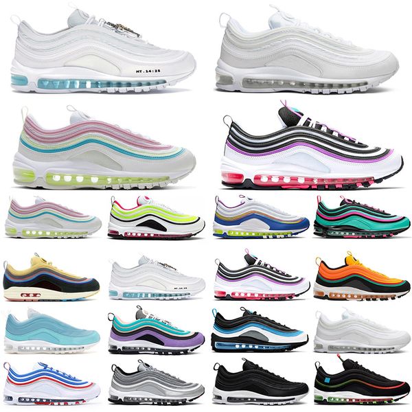 

97 chunky dunky shoes 97s sean wotherspoon silver bullet triple white black mschf x inri women trainers platform sports sneakers 36-45, White;red