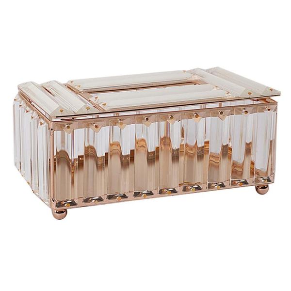 

tissue boxes & napkins crystal box case storage shinning gold silver glass paper container for home el dresser decorat