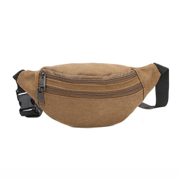 

casual canvas waist bag functional waist bag mobile phone men and women convenient belt banana pillow