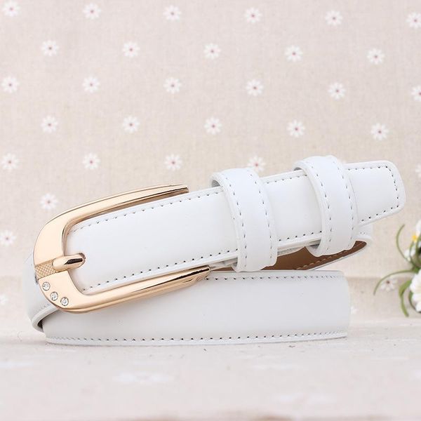 

ladies'fine кожа мода waterdrill с тонким кожаным поясом, Black;brown