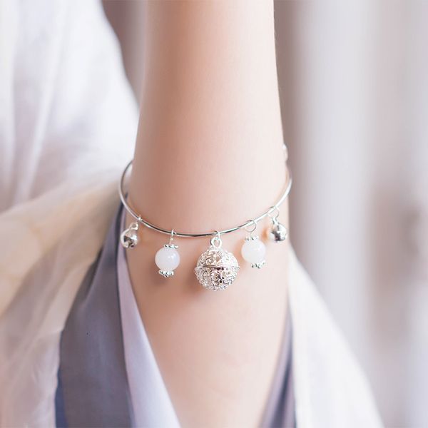 

antique clothing retro bell chinese bracelet chinese- style simple girl's, Black