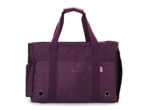 

purple nylon double-stranded pet dogs carrier bag fashion small puppy dogs bag1