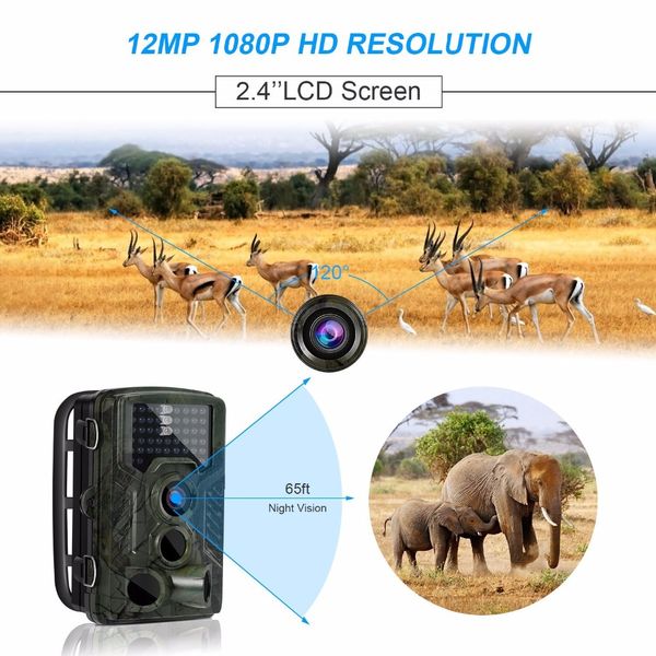 

new waterproof ip56 hunting camera 0.6s trigger time wild camera h881 p trap for animals, Camouflage