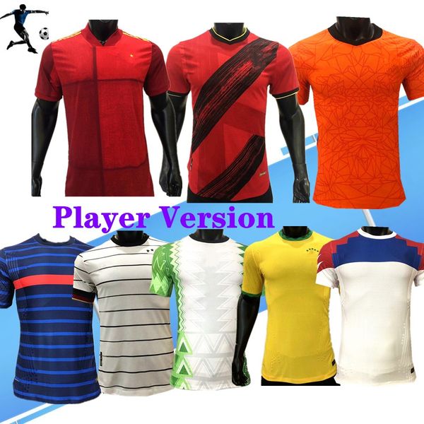 

player version 2020 2021 national team version mbappe kane rashford kroos e.hazard virgil de jong 20 21 football shirt, Black;yellow