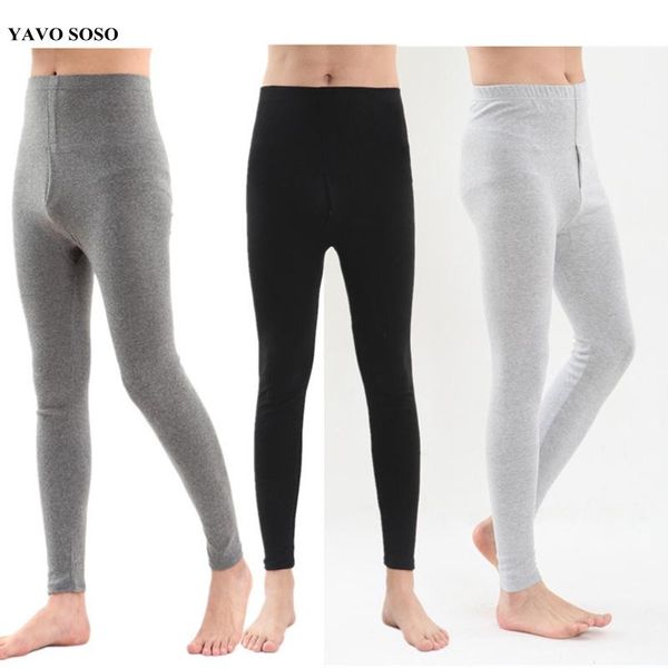 

men's thermal underwear spring autumn and winter style men leggings plus size 7xl high waist cotton cashmere thin warm home pajamas pan, Black;white
