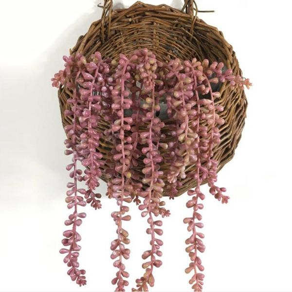 

hanging plants flower decoration prop fake string of pearls for home garden decor